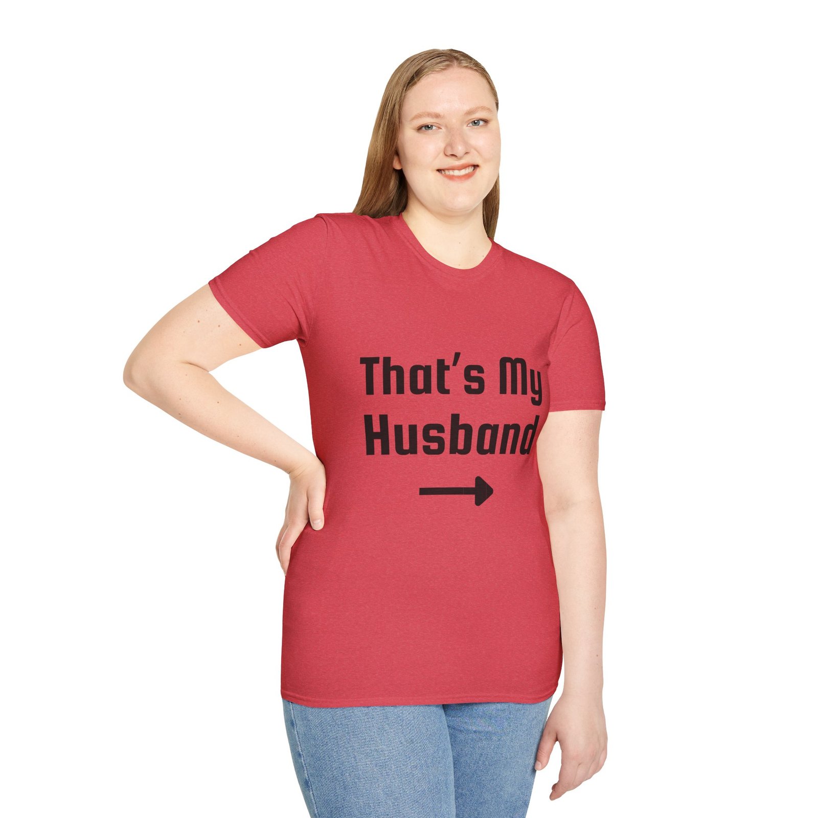 Funny Unisex Softstyle T-Shirt - "That's My Husband" - Image 60