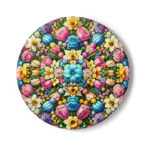 Floral Coaster Floral Design Ceramic Coaster - Colorful Home Décor for Tea and Coffee Lovers