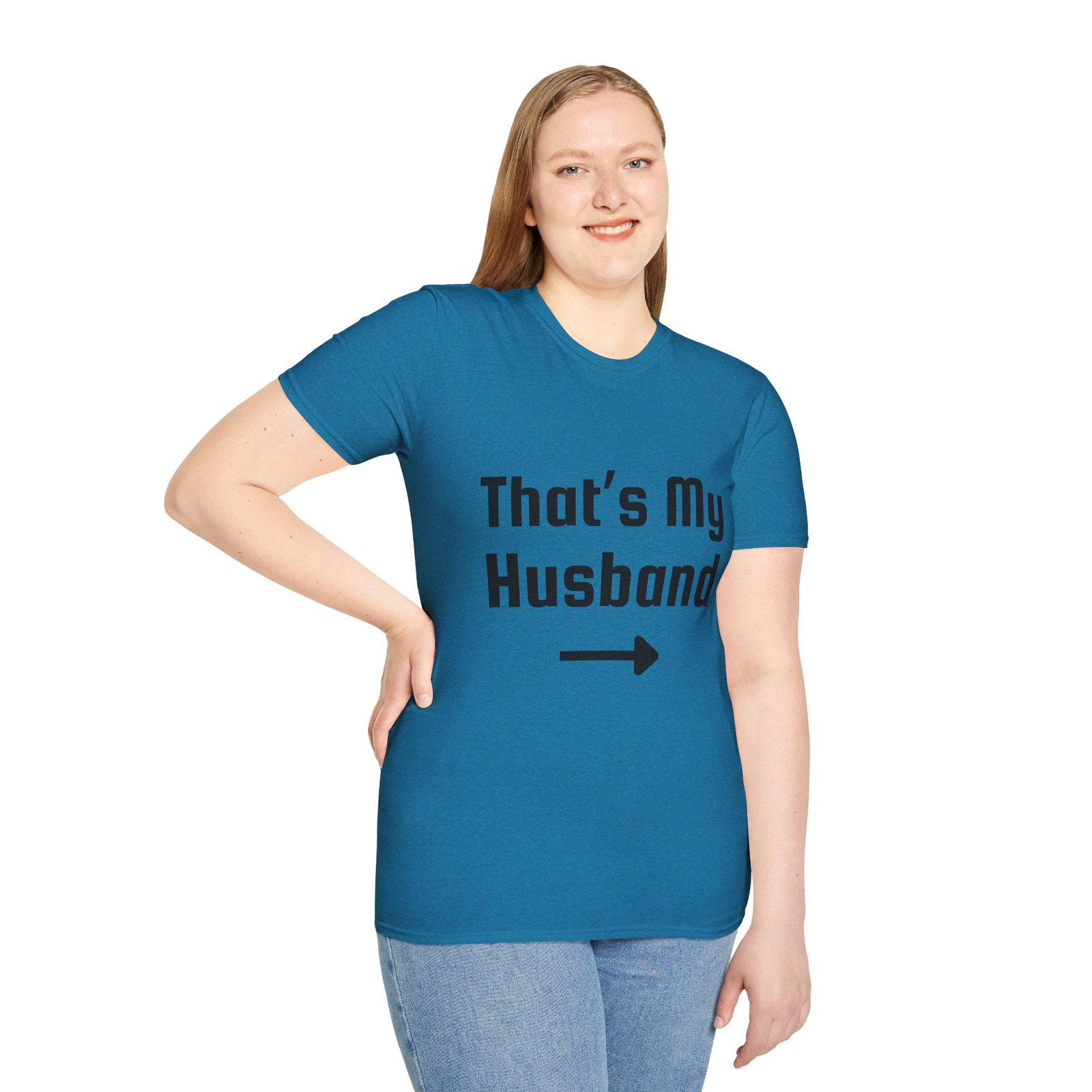 Funny Unisex Softstyle T-Shirt - "That's My Husband" - Image 44
