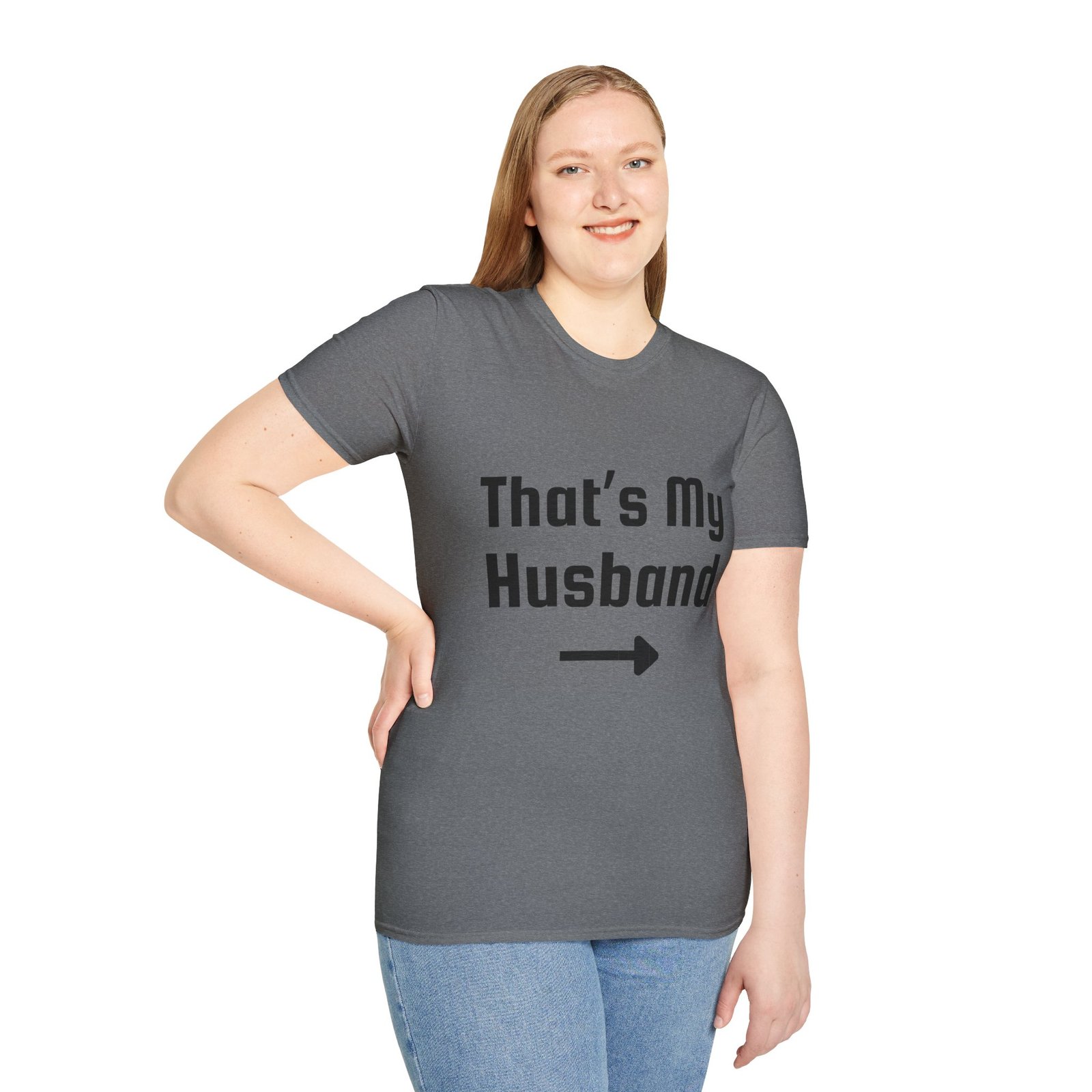 Funny Unisex Softstyle T-Shirt - "That's My Husband" - Image 28