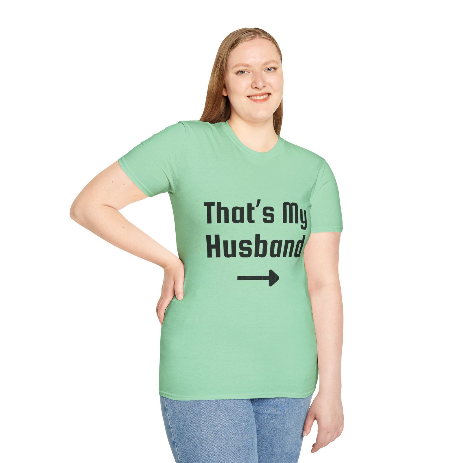 Funny Unisex Softstyle T-Shirt - "That's My Husband" - Image 24