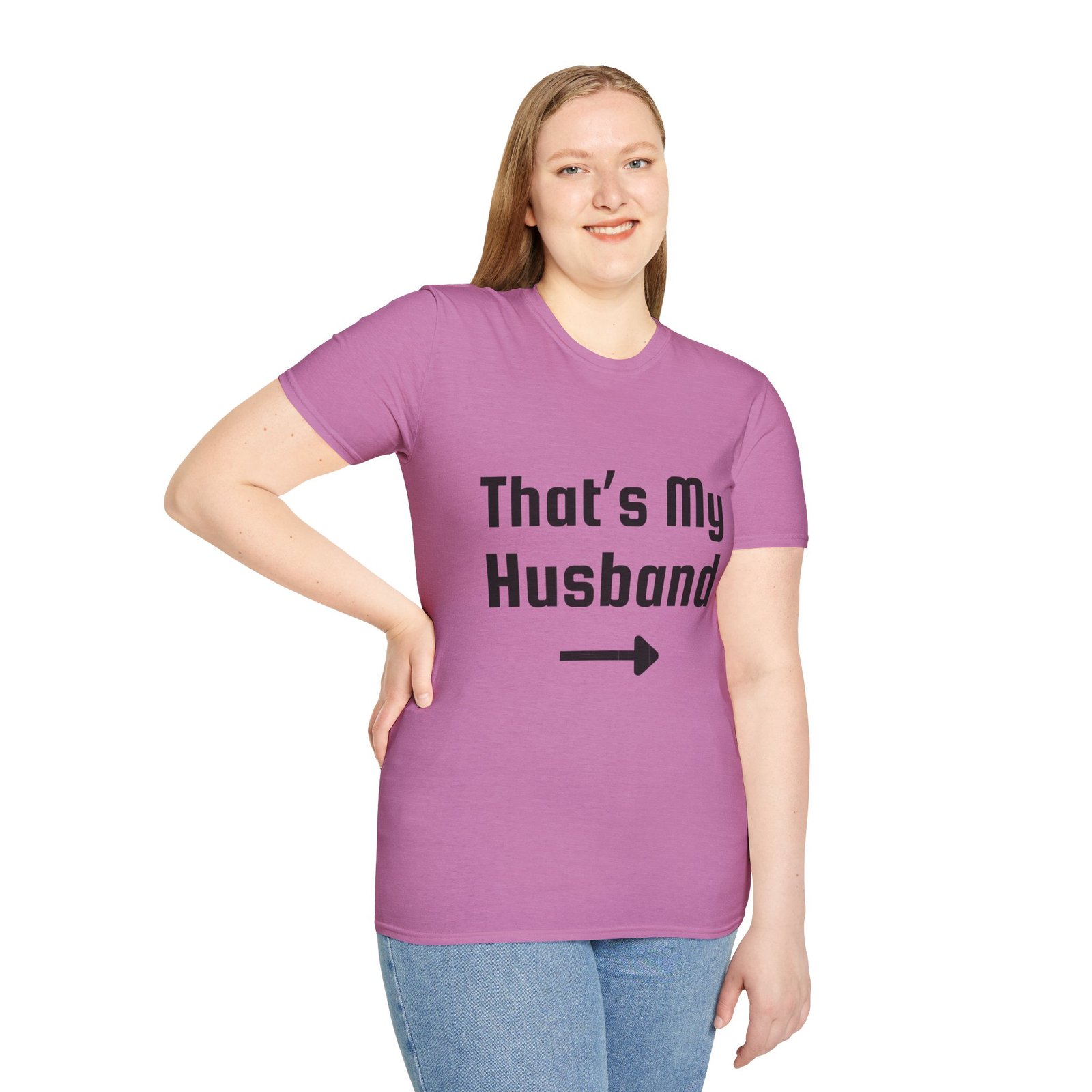 Funny Unisex Softstyle T-Shirt - "That's My Husband" - Image 48